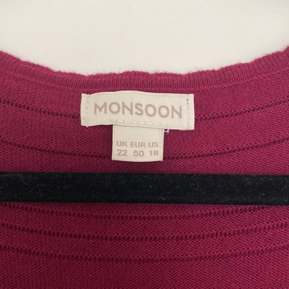 Monsoon Maroon Sweater Dress - US 18 - Picture 2 of 4